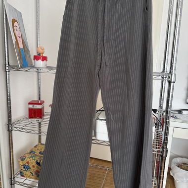 Grey fabric trousers