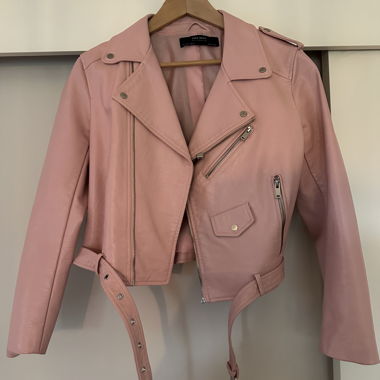 Rosa Bikerjacke Zara Basic