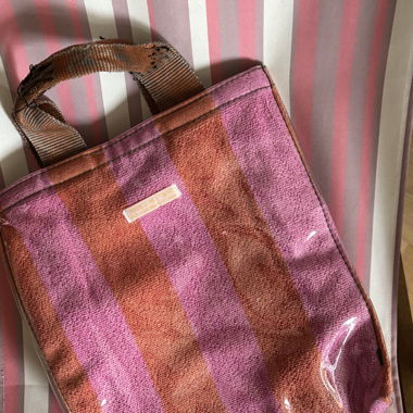 striped bag