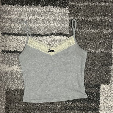 crop top, coquette with lace 
