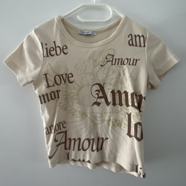 T-shirt corto beige