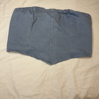Denim tube top