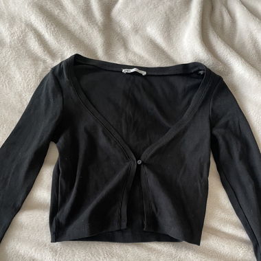 black cardigan