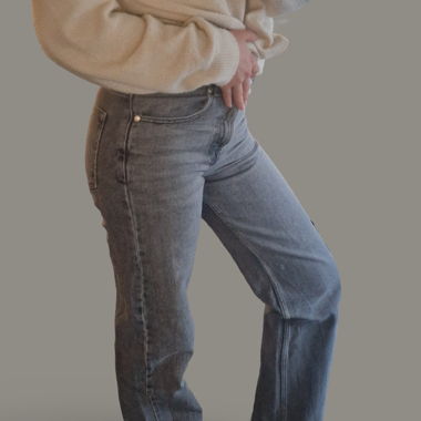 Pull&bear Jeans straight leg Gr. 32/34 grau baggy