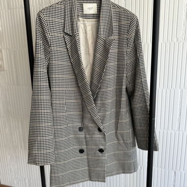 Long blazer a quadretti