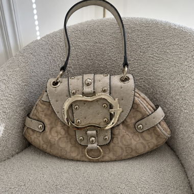 Sac Guess vintage Y2K monogram beige et crème