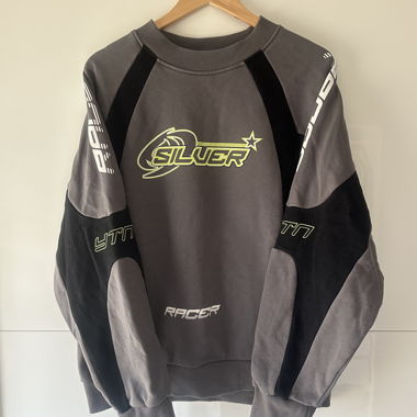 Felpa Yourturn motivo racer grigia