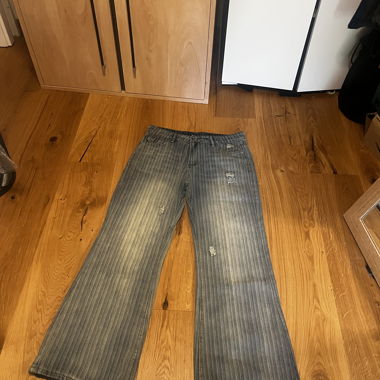 Jean large délavé
