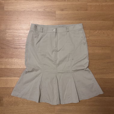 Jupe midi superposée brun clair vintage