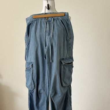 Jean cargo bleu clair 