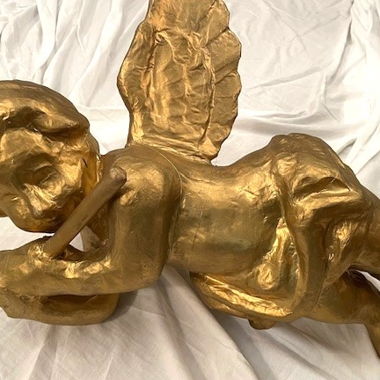 Goldengel aus Pappmachéé