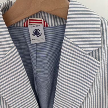 Blazer Enfant Petit Bateau rayé bleu 152cm