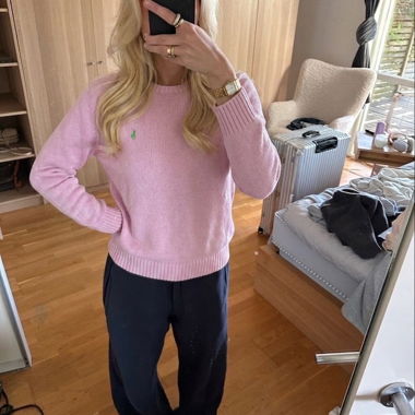 PULL POLO EN MAILLE ROSE RALPH LAUREN
