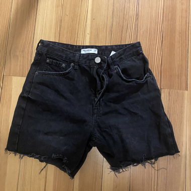 Short en jean noir Pull&Bear