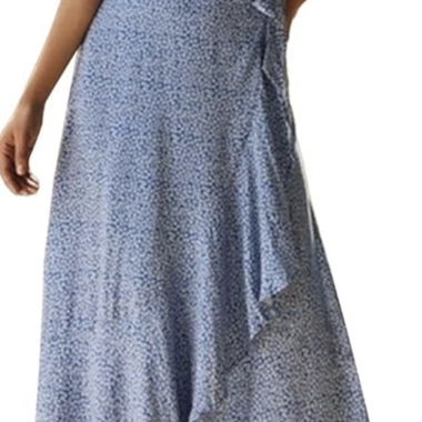 Light Blue Wrap Dress