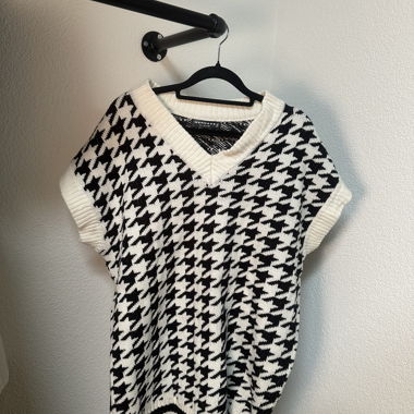Mennace Strickweste Hahnentritt