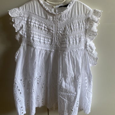 Blouse en dentelle Zara Woman blanche