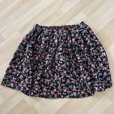 Black Floral Skirt