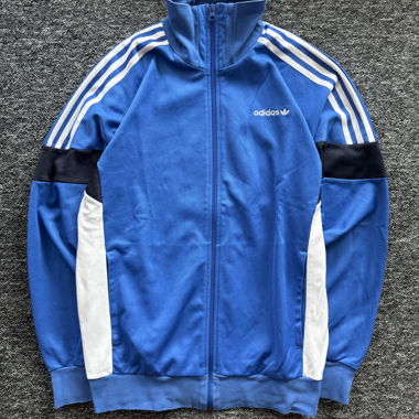 Adidas Trainingsjacke blau M Retro-Stil