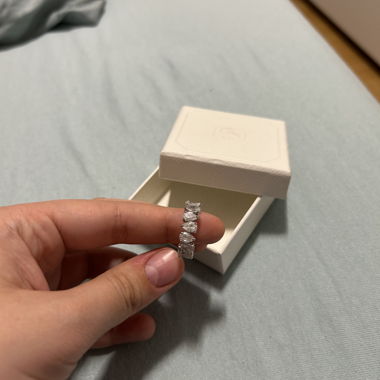 Swarovski Silberfarbener Steiring