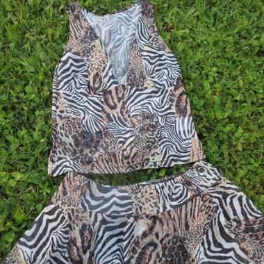 Zweiteiliges Set mit Animalprint