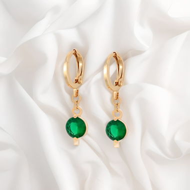 Smaragdus Earrings - Timeless Green Elegance