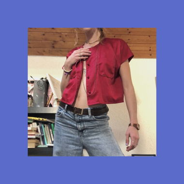 SHORT SLEEVED BLOUSE   இ  Vintage