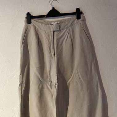 Leinenhose mit weitem Bein