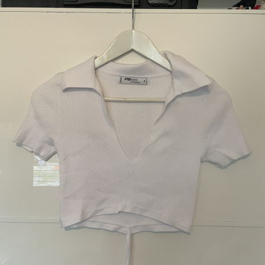 T’shirt crop top avec lassage 