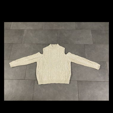 Pull en maille pour femme, taille S, beige