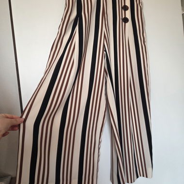 Pantalon large rayé Zara