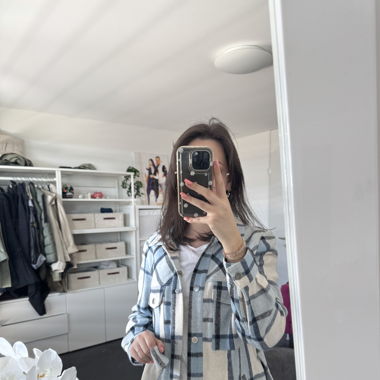 Karierte Hemd-Jacke M