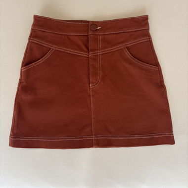 Jupe courte orange