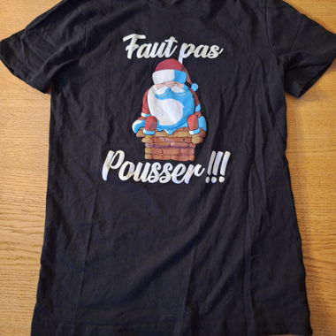 T-shirt nero con motivo Père Noël