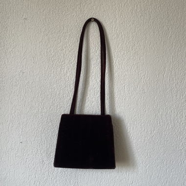 velvet hand bag