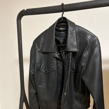 Imitation leather jacket 