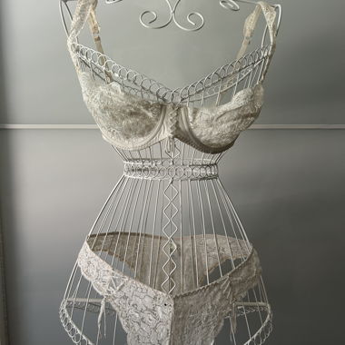 Dessous-Set aus Spitze - Nuance