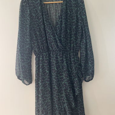 Wickelkleid mit Blumenprint