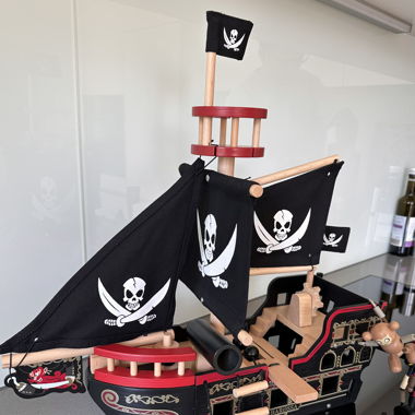  Spielzeug Piratenschiff Holz