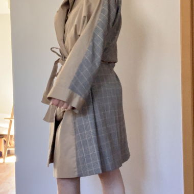 Trench in due materiali The Kooples