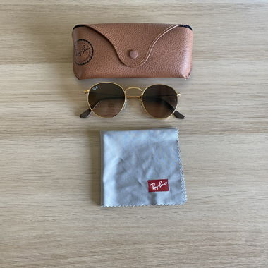 Lunettes de soleil Ray-Ban rondes en métal