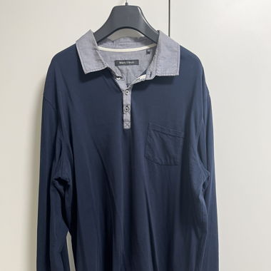 Marc O' Poloshirt Langarm, Dunkelblau, Grösse XXL