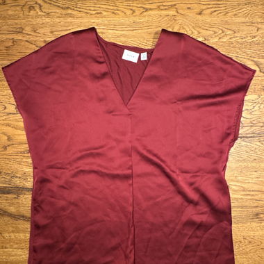 Burgundy Satin Top