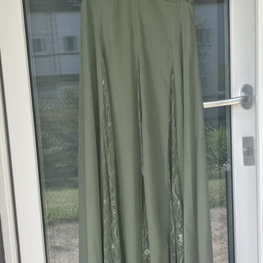 Abito maxi verde menta con pizzo