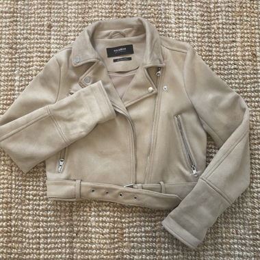 Beige Biker Jacket