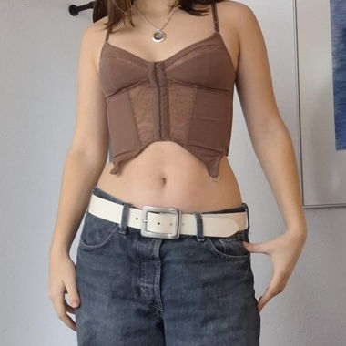 Brown corset top
