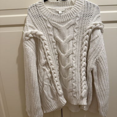 Pull en maille blanc