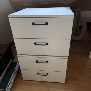 Two white ikea dressers