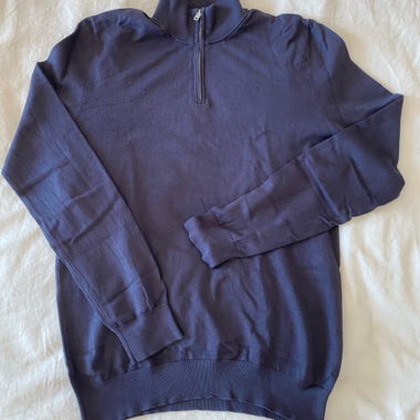 Maglione blu navy mezza zip