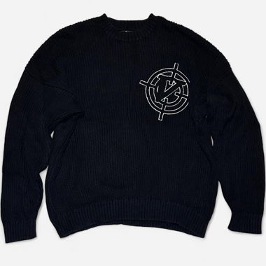 Vicinity V-Logo Strickpullover Schwarz
